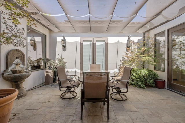 4638 W Lark Ct, Visalia, CA 93291 - view of patio with outdoor dining area and french doors