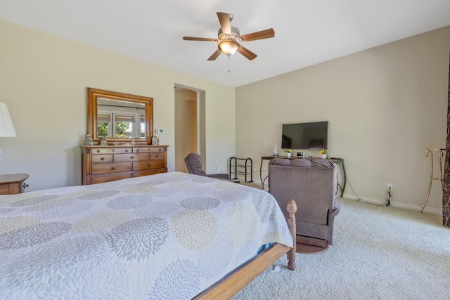 4638 W Lark Ct, Visalia, CA 93291 - bedroom with carpet floors and ceiling fan