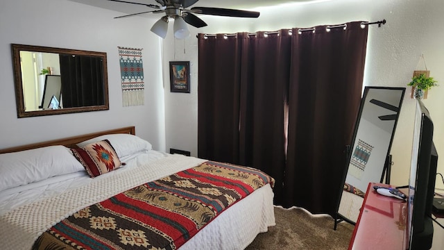 40885 Elliott Dr, Oakhurst, CA 93644 - bedroom featuring carpet floors and ceiling fan