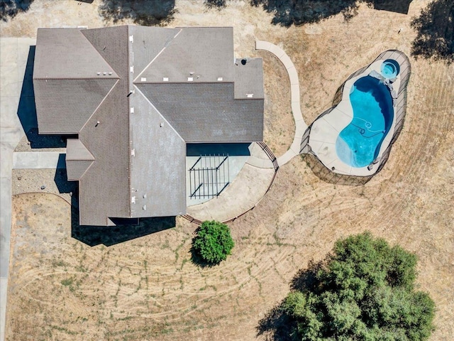 46453 Opah Dr, Ahwahnee, CA 93601 - aerial view of property and surrounding area featuring a pool area