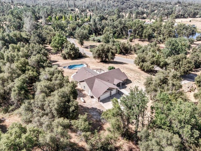 46453 Opah Dr, Ahwahnee, CA 93601 - aerial view of property and surrounding area with a forest