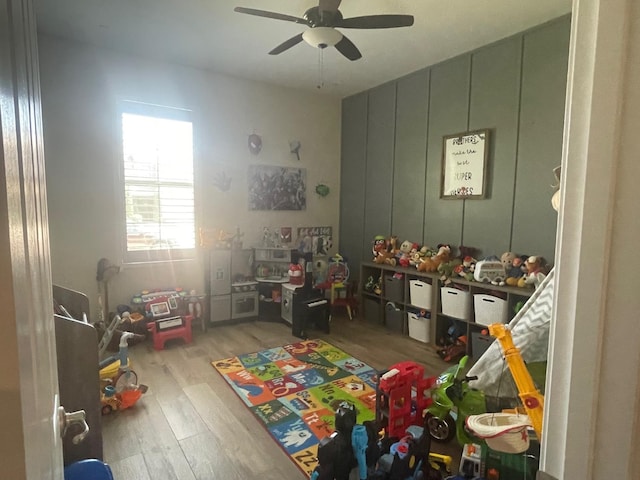 803 E Aretha Ave, Fowler, CA 93625 - rec room with wood finished floors and ceiling fan
