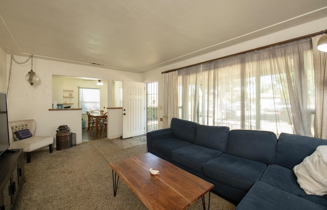 211 S 4th St, Fowler, CA 93625 - carpeted living room with ceiling fan