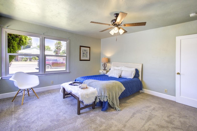 3364 E Princeton Ave, Fresno, CA 93703 - bedroom with carpet flooring and ceiling fan