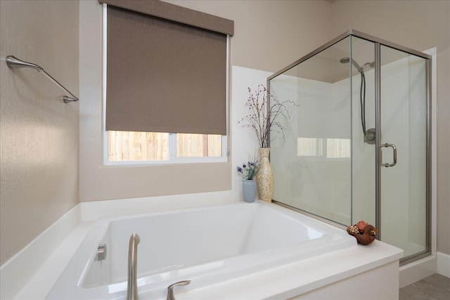 602 Pinnacle Dr W, Madera, CA 93636 - full bathroom with a shower stall and a bath