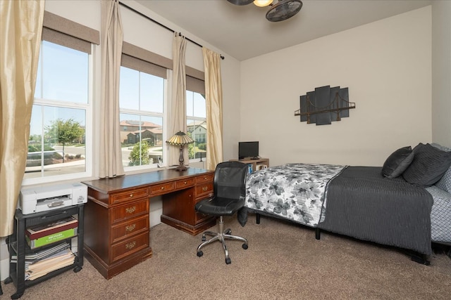 602 Pinnacle Dr W, Madera, CA 93636 - carpeted bedroom featuring an office area