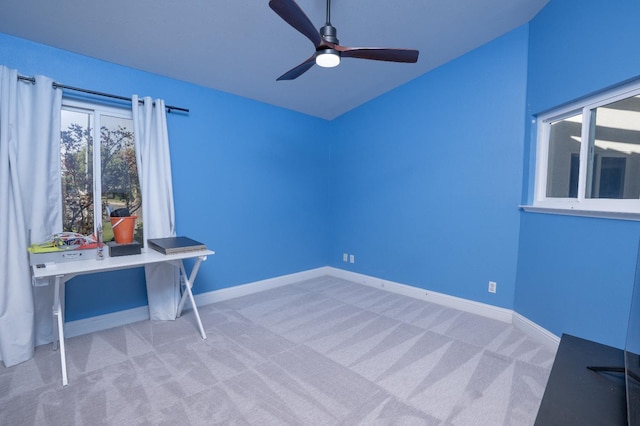 318 San Madele Ave, Coalinga, CA 93210 - unfurnished office with carpet floors and a ceiling fan