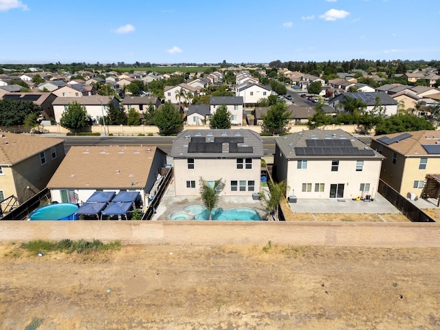 376 S Knox St, Madera, CA 93638 - aerial perspective of suburban area with a pool area