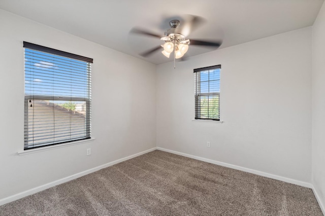 376 S Knox St, Madera, CA 93638 - carpeted empty room featuring baseboards and ceiling fan