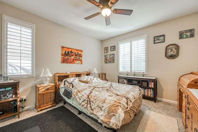 4626 N Arrow Ridge Way, Clovis, CA 93619 - carpeted bedroom featuring baseboards and ceiling fan