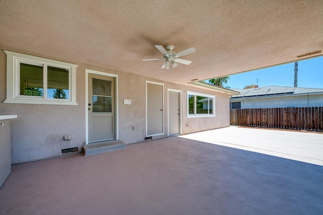 1445 W Ellery Way, Fresno, CA 93711 - view of patio featuring a ceiling fan
