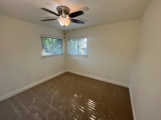 1027 W Ashcroft Ave, Fresno, CA 93705 - carpeted spare room featuring baseboards and ceiling fan