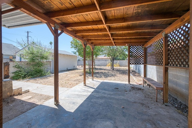 4740 E Washington Ave, Fresno, CA 93702 - fenced backyard with a patio