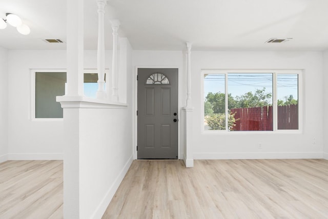 145 W Atchison Ave, Fresno, CA 93706 - foyer entrance with light wood-type flooring and baseboards