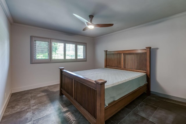5679 N Van Ness Blvd, Fresno, CA 93711 - bedroom featuring crown molding and ceiling fan