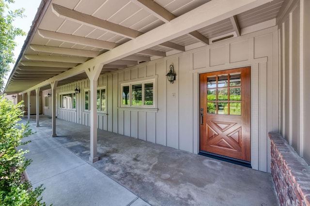 5679 N Van Ness Blvd, Fresno, CA 93711 - view of exterior entry featuring board and batten siding