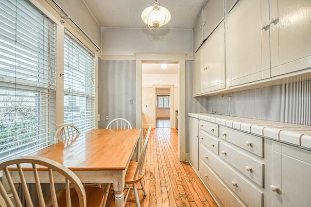 3303 E Mono Ave, Fresno, CA 93702 - dining space featuring light wood-type flooring, plenty of natural light, and a textured ceiling