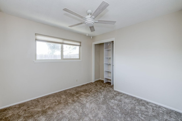 4245 N Manila Ave, Fresno, CA 93727 - unfurnished bedroom with carpet floors, a closet, and ceiling fan
