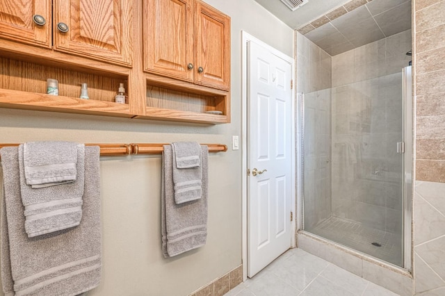 5400 Amber Ave, Clovis, CA 93619 - bathroom with a shower stall and tile patterned flooring