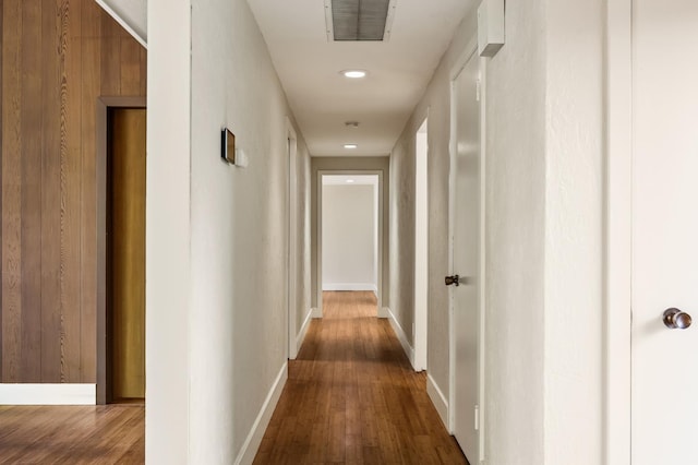 1095 W San Ramon Ave, Fresno, CA 93711 - hallway featuring wood finished floors and recessed lighting