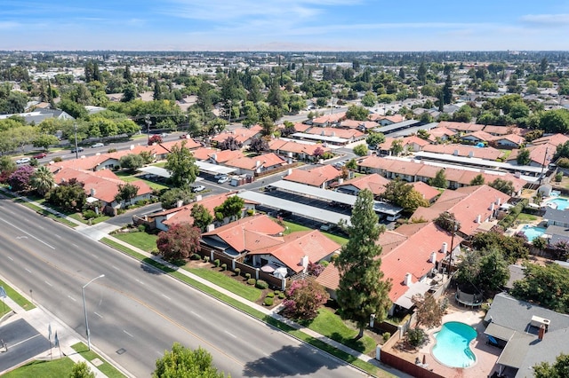 317 W Sierra Ave Unit 107, Fresno, CA 93704 - aerial view of residential area with a pool