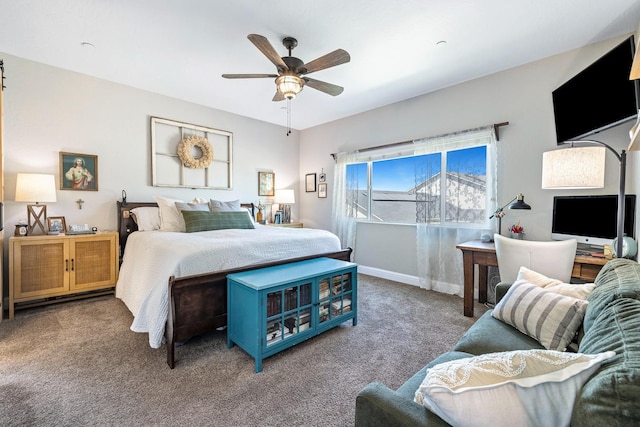 4053 Rialto Ave, Clovis, CA 93619 - carpeted bedroom with ceiling fan and baseboards