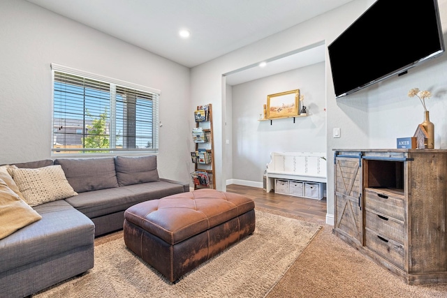 4053 Rialto Ave, Clovis, CA 93619 - living area with recessed lighting and wood finished floors
