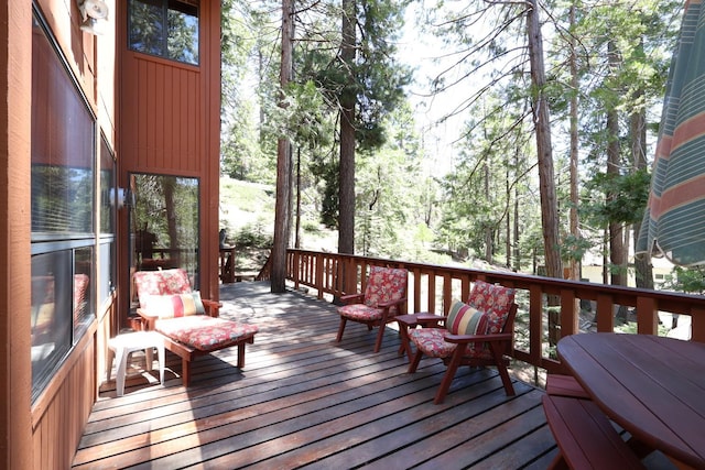 42045 Jeffrey Ln, Shaver Lake, CA 93664 - view of wooden deck