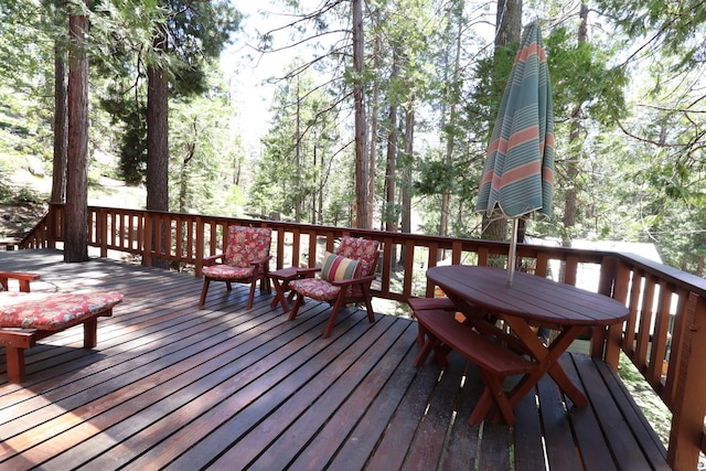 42045 Jeffrey Ln, Shaver Lake, CA 93664 - deck with outdoor dining area