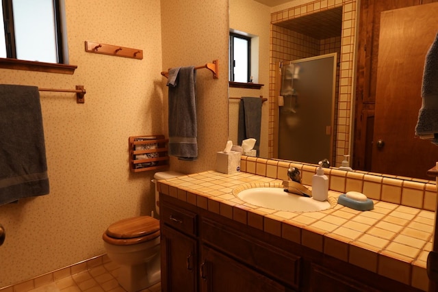 42045 Jeffrey Ln, Shaver Lake, CA 93664 - bathroom featuring a stall shower and vanity