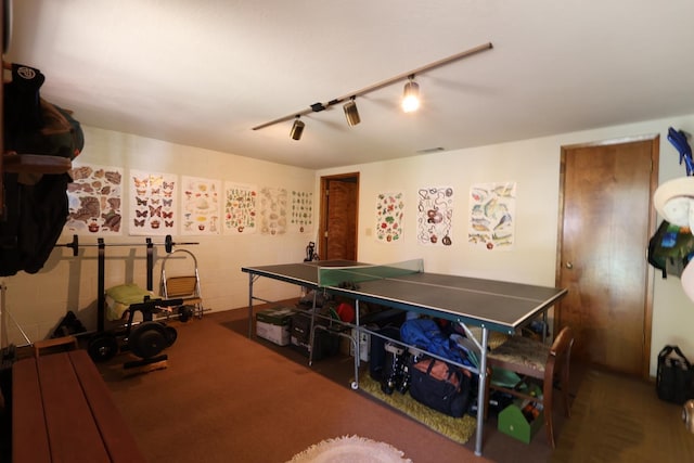 42045 Jeffrey Ln, Shaver Lake, CA 93664 - game room featuring track lighting