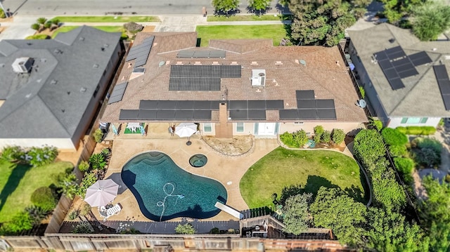 6658 N Thorne Ave, Fresno, CA 93711 - drone / aerial view of a pool