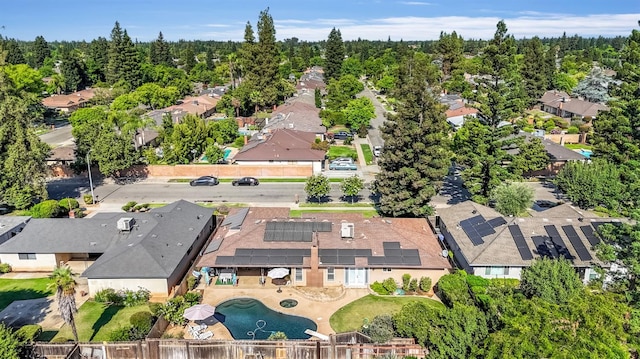 6658 N Thorne Ave, Fresno, CA 93711 - aerial view of property and surrounding area with nearby suburban area