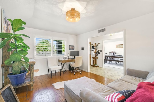 6658 N Thorne Ave, Fresno, CA 93711 - home office with wood finished floors and baseboards