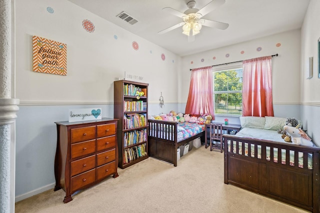 2403 W Robin Ave, Visalia, CA 93291 - bedroom featuring carpet and ceiling fan