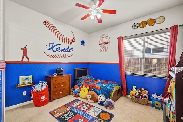 2403 W Robin Ave, Visalia, CA 93291 - carpeted bedroom featuring baseboards and a ceiling fan