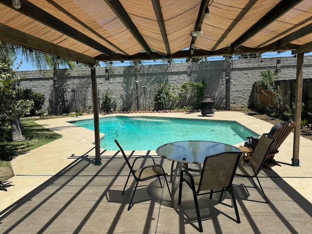 1723 Locust Ave, Clovis, CA 93611 - view of swimming pool with a patio and a fenced backyard