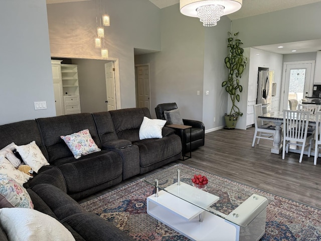 1723 Locust Ave, Clovis, CA 93611 - living area with wood finished floors and baseboards