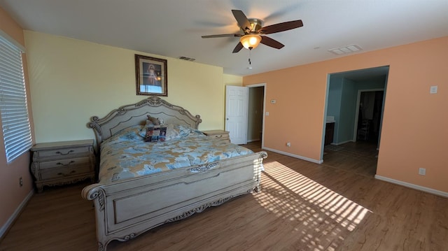 452 Rancho Mirage Rd, Madera, CA 93638 - bedroom featuring wood finished floors and a ceiling fan