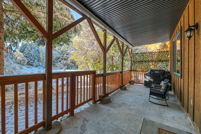 40862 Village Pass Ln, Shaver Lake, CA 93664 - view of patio / terrace featuring a water view and area for grilling