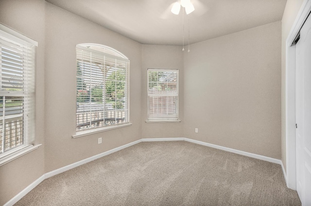 439 W Serena Ave, Clovis, CA 93619 - carpeted spare room featuring baseboards and ceiling fan