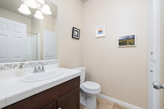 3143 Celeste Ave, Clovis, CA 93619 - full bath featuring vanity, a chandelier, and a shower
