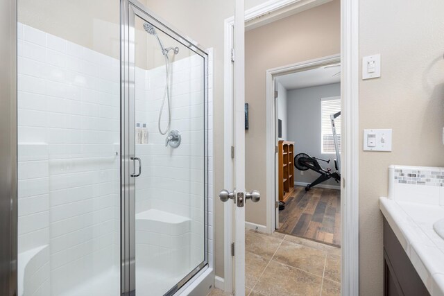 3143 Celeste Ave, Clovis, CA 93619 - bathroom with a shower stall and vanity