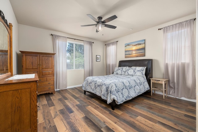 3143 Celeste Ave, Clovis, CA 93619 - bedroom featuring dark wood-style flooring and a ceiling fan