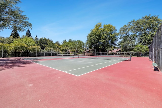 5630 N El Adobe Dr, Fresno, CA 93711 - view of tennis court with community basketball court
