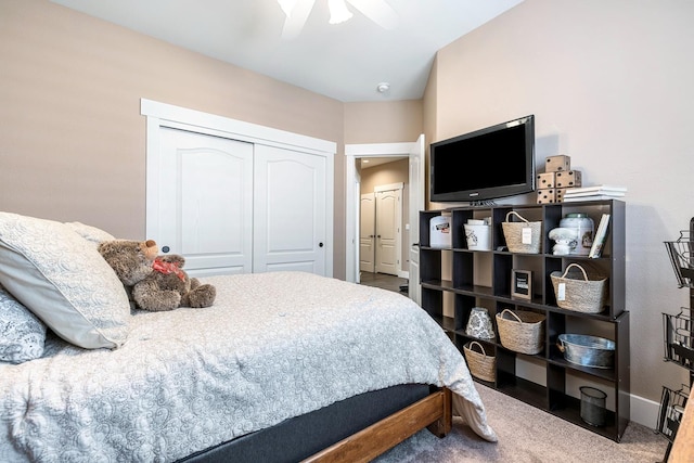 8194 N 5th St, Fresno, CA 93720 - bedroom featuring a closet and ceiling fan