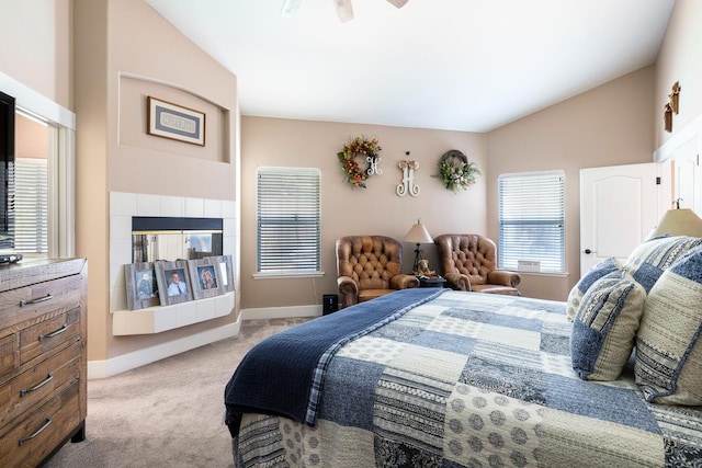 8194 N 5th St, Fresno, CA 93720 - bedroom featuring carpet floors and vaulted ceiling