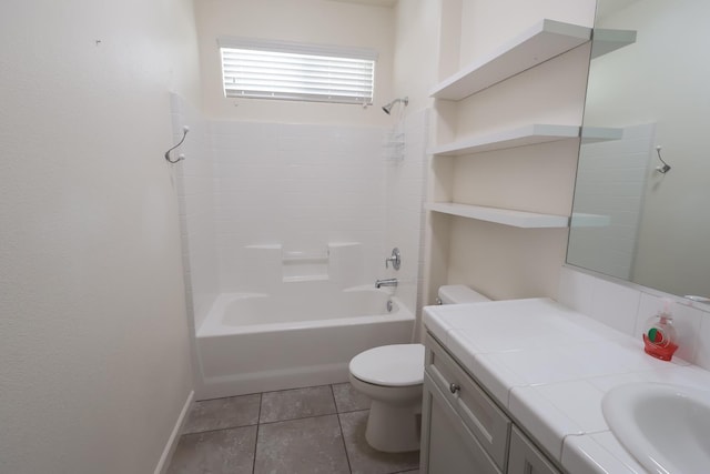879 Hermosa Ave, Clovis, CA 93619 - bathroom with vanity, tile patterned flooring, and tub / shower combination