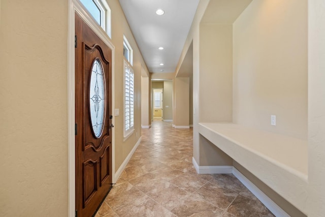 5857 W Modoc, Visalia, CA 93291 - foyer entrance with baseboards and recessed lighting