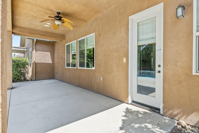 5857 W Modoc, Visalia, CA 93291 - view of patio / terrace with a ceiling fan